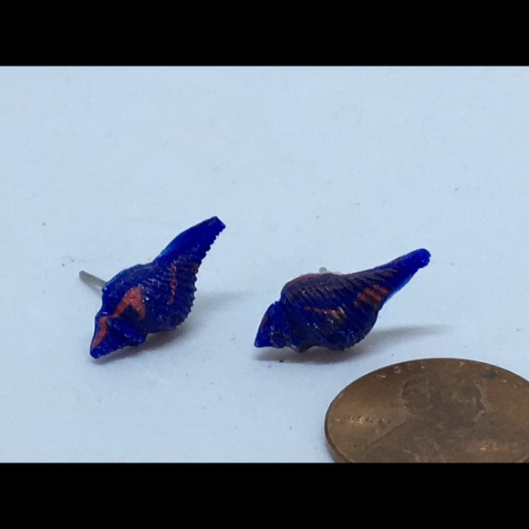 Unique Handmade Polymer Clay Sea Shell Earrings - Picture 7 of 8